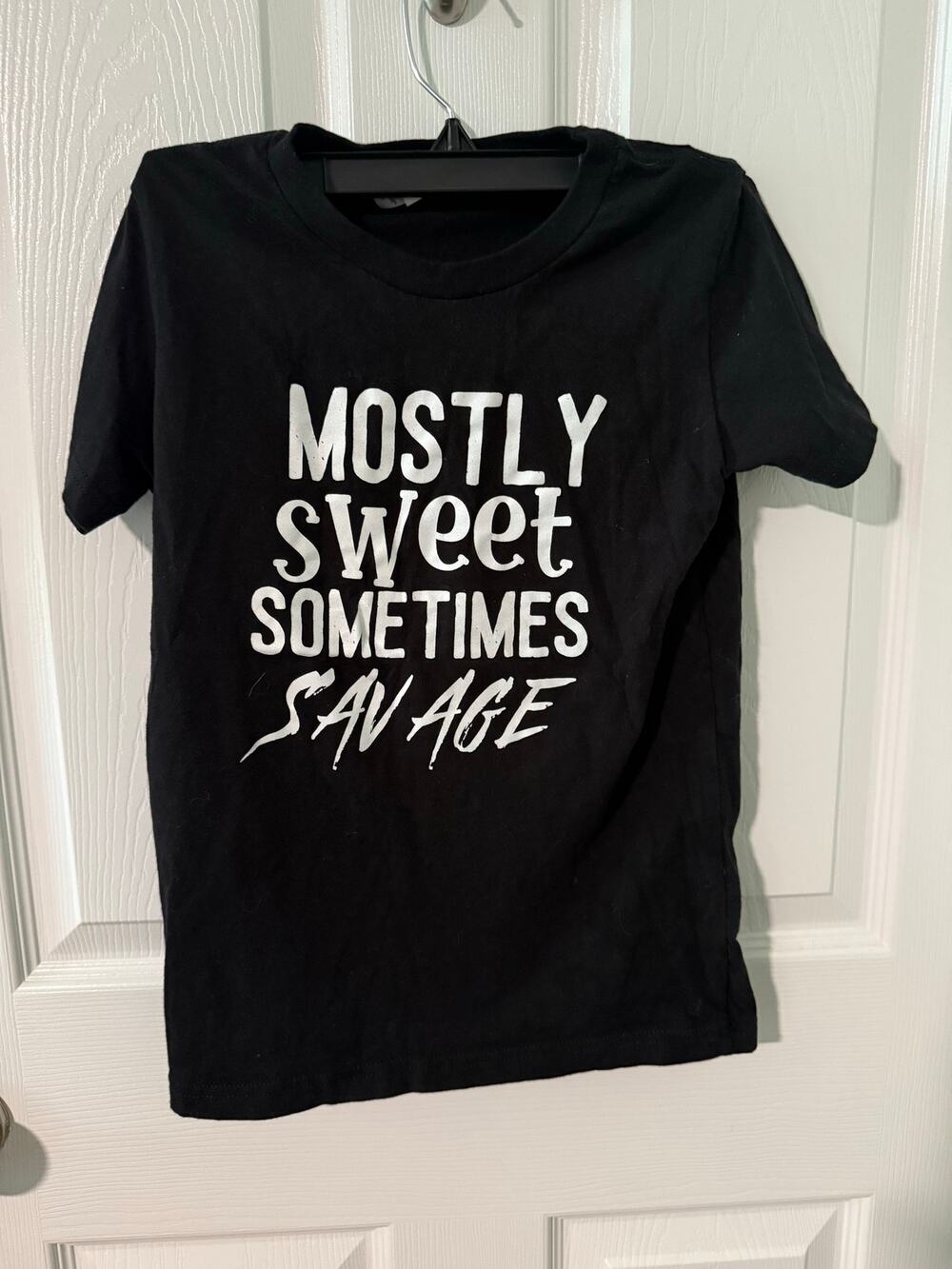 Mostly Sweet Sometimes Savage Boys Tee Size Medium 10/12